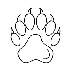 wildlife animal paw icon, wildlife animal paw line art - simple line art of wildlife animal paw, perfect for wildlife animal paw logos and icons