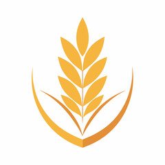 Golden wheat grain vector illustration