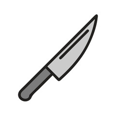 Chef Knife with Sharp Edge Icon Design