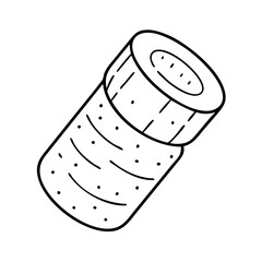 wine cork icon, wine cork line art - simple line art of wine cork, perfect for wine cork logos and icons