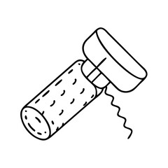 wine cork icon, wine cork line art - simple line art of wine cork, perfect for wine cork logos and icons