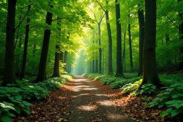 Obraz premium Nature's repeating leaf formation in a forest , wildlife, fall