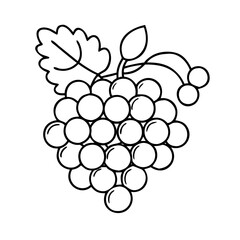 wine grapes icon, wine grapes line art - simple line art of wine grapes, perfect for wine grapes logos and icons