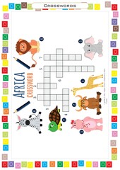 Worksheets for children – kids activity – crosswords