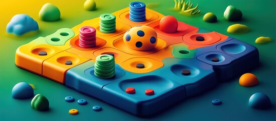 Obraz premium Colorful Puzzle Game Pieces