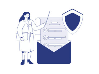 Medical characters fighting the epidemic flat vector concept operation hand drawn illustration
