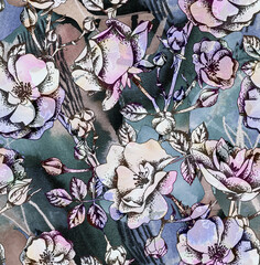 seamless pattern with flowers