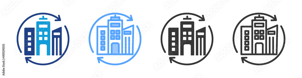 Aufkleber assets icon set multiple style collection