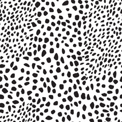 Black and White Seamless Abstract Pattern for Textile Print for Fabric, Animal Skin Inspired Design
