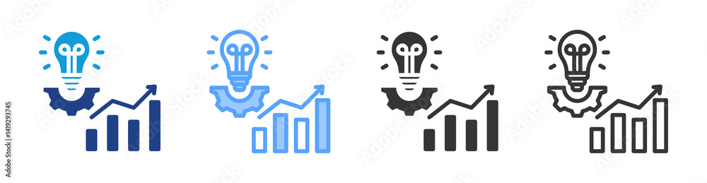 Poster Creative icon set multiple style collection