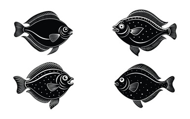 Fishes silhouette vector illustration