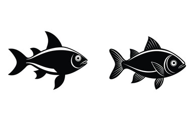 Fishes silhouette vector illustration
