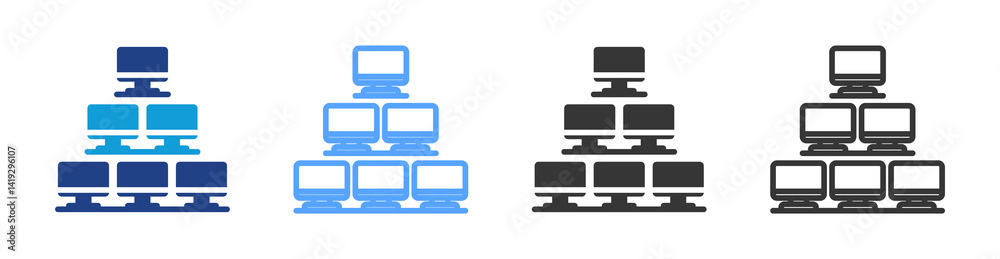 Poster Room icon set multiple style collection