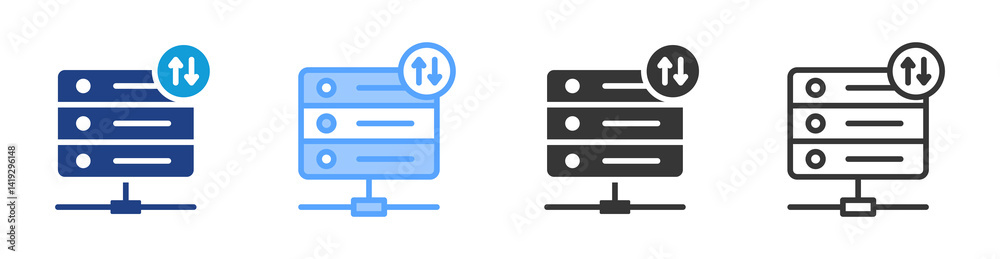 Aufkleber Server icon set multiple style collection