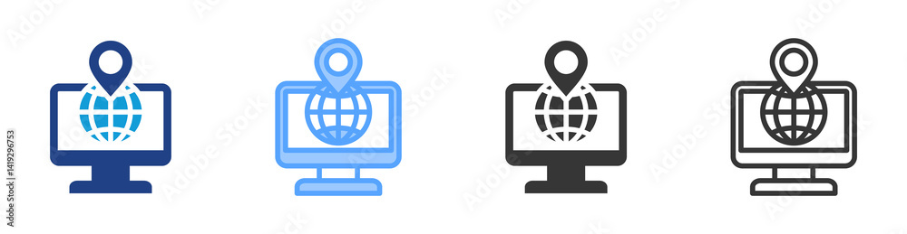 Aufkleber ipaddress icon set multiple style collection