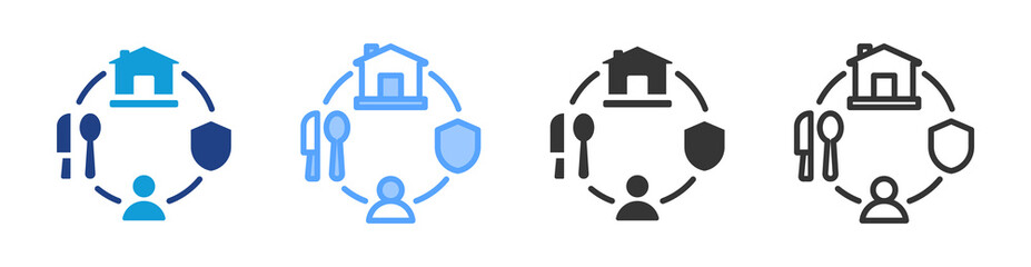 Obraz premium Employee Benefit icon set multiple style collection