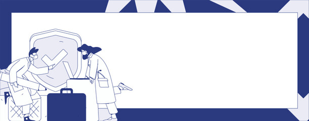 Medical characters fighting the epidemic flat vector concept operation hand drawn illustration
