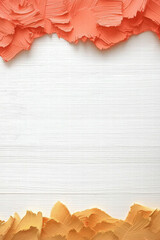 Obraz premium vibrant abstract background featuring textured strokes of orange and yellow paint white canvas, perfect for creative projects