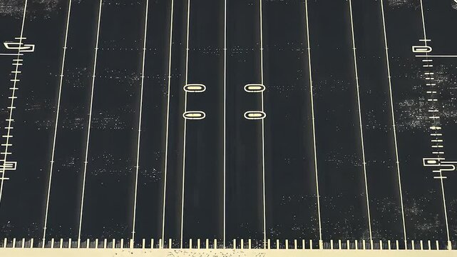High-Angle View of a Football Field