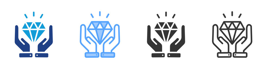 Aset Protection icon set multiple style collection