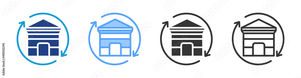 Aufkleber Asset Allocation  icon set multiple style collection