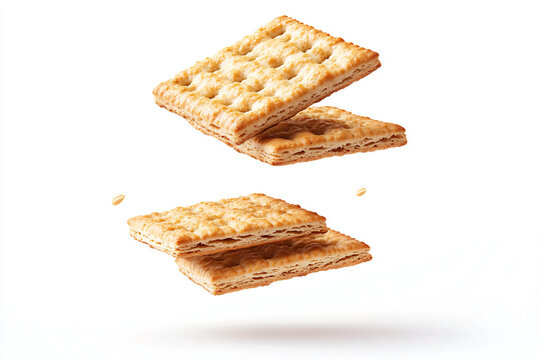 a couple of crackers are flying in the air