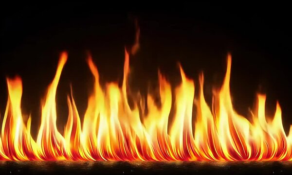 Fiery flames abstract background