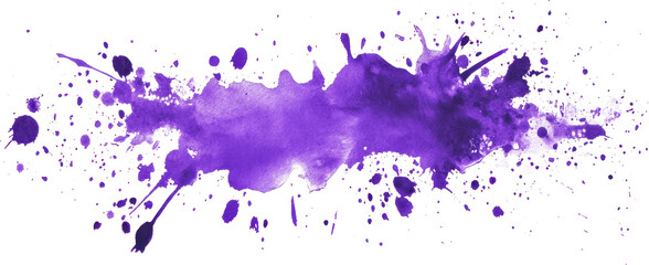 Obraz premium Vivid abstract purple ink splatter with halftone effects showcasing creativity and artistry
