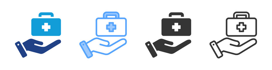 Health Service icon set multiple style collection