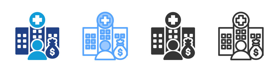 Investor icon set multiple style collection
