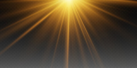 Obraz premium Bright light flickering glare. Star explosion light effect with sun rays.