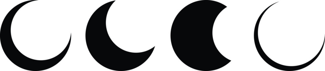 Different shapes of moon