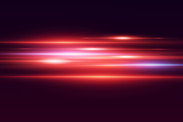 The effect of red light lines, the special effect of laser neon beams.