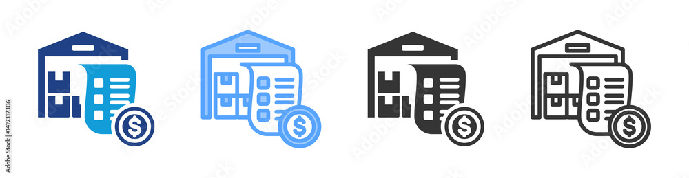 Poster Eoq icon set multiple style collection