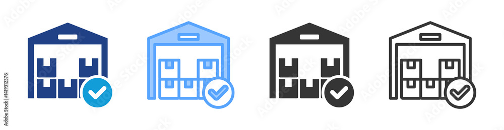 Poster stock icon set multiple style collection
