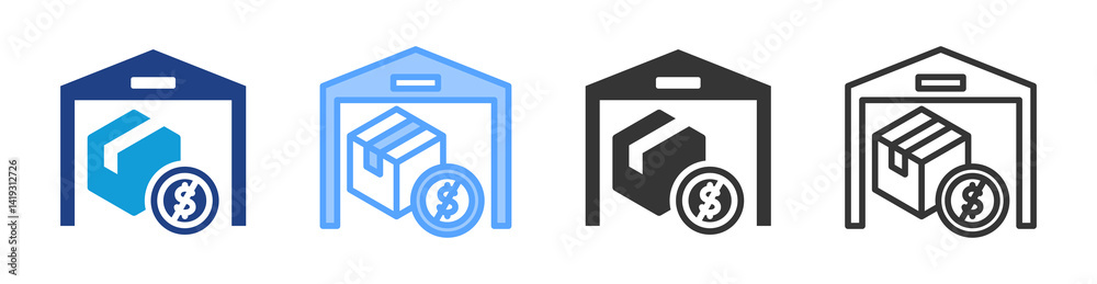Aufkleber dead stock icon set multiple style collection