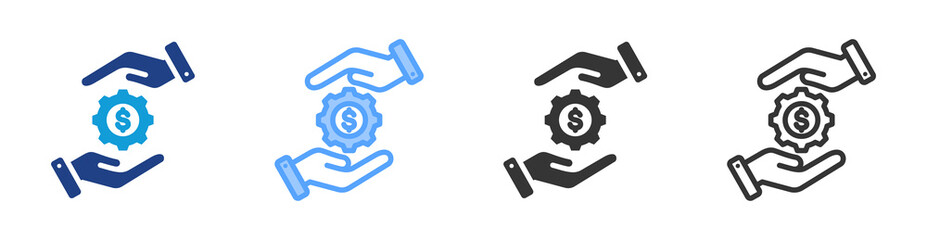 Save Money icon set multiple style collection