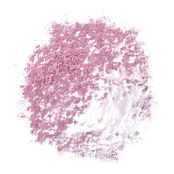 Acai powder pile, isolated on black, background and texture, top view --v 7.0