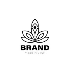 Fototapeta premium Yoga Logo. Yoga Logo Design. Yoga Logo Brand. Yoga Logo Vector Design Isolated on White Background