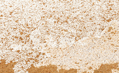 Grainy Brown Paper with Torn Edge and Dusty Grunge Texture Overlay on White Background