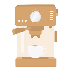 Simple coffee machine vector illustration