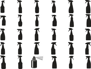 Fototapeta premium Spray Bottle Silhouette