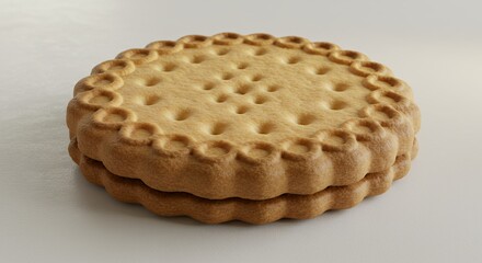 Double layer sandwich cookies close up food photography