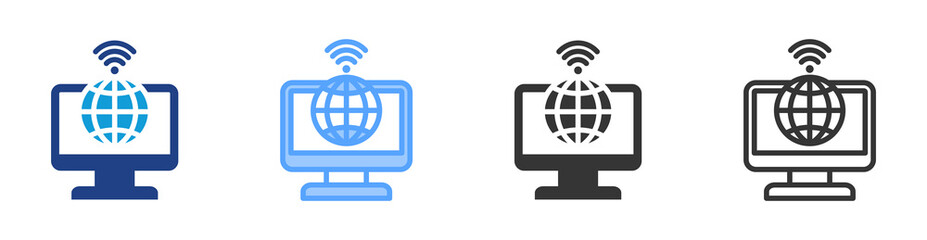 Website icon set multiple style collection