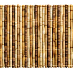 Naklejka premium Bamboo mat, pad isolated on white background, texture --v 7.0