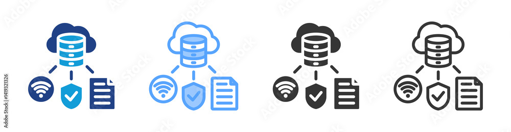 Aufkleber video encoding icon set multiple style collection