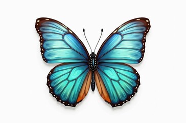 Obraz premium blue green butterfly