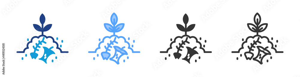 Poster Soil Conditioner icon set multiple style collection