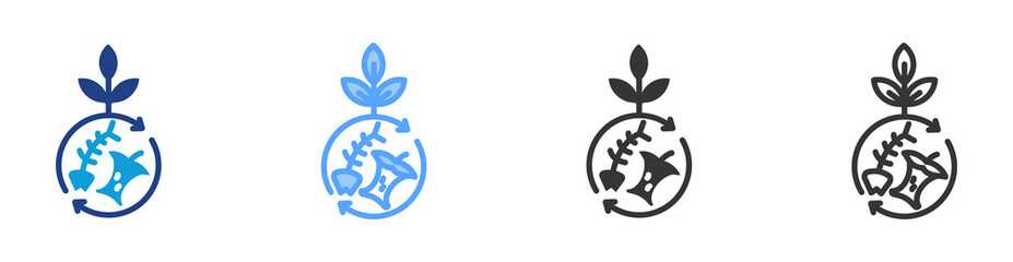 Composting icon set multiple style collection