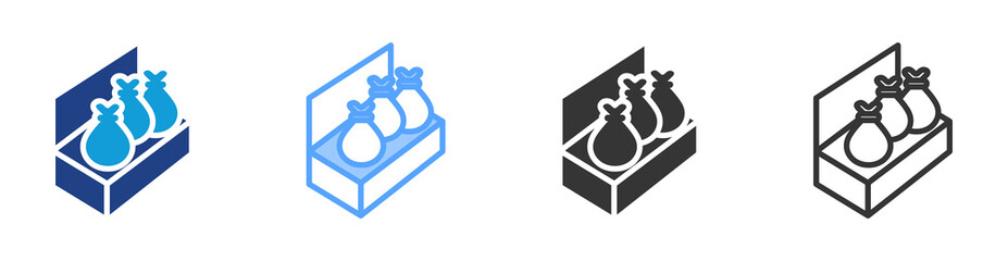 Dumpsten icon set multiple style collection